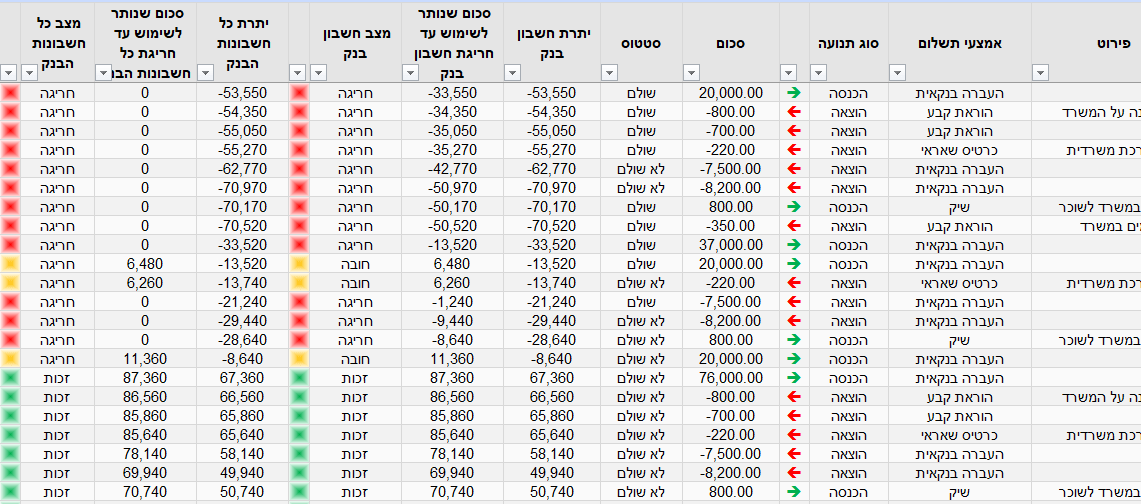 דוח עוש שוטף