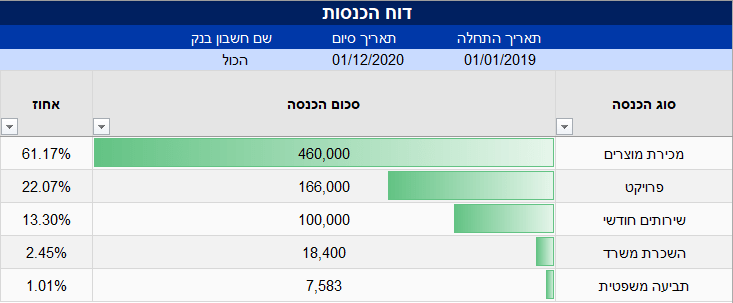 דוח תזרים מזומנים הכנסות1